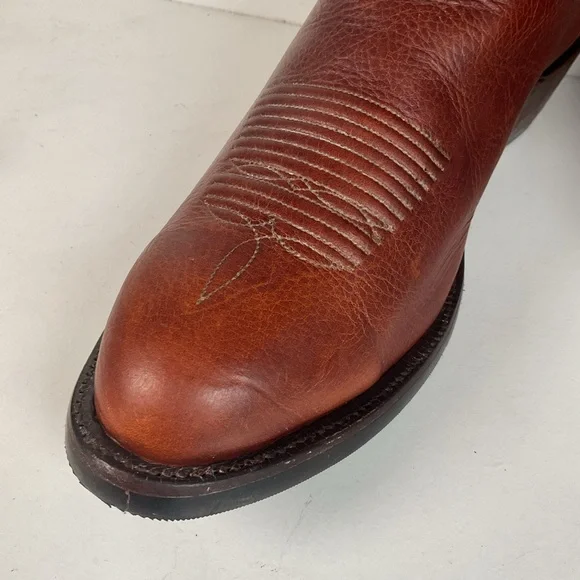 Lucchese Classics Handmade Cowboy Boots 12 EE Brown Bison Hide - Picture 13 of 16